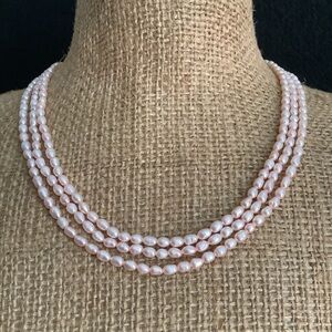 Elegant Pink Pearl Necklace